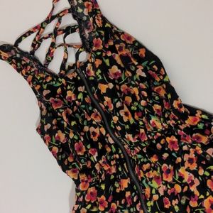 Floral Pocket Skater Dress